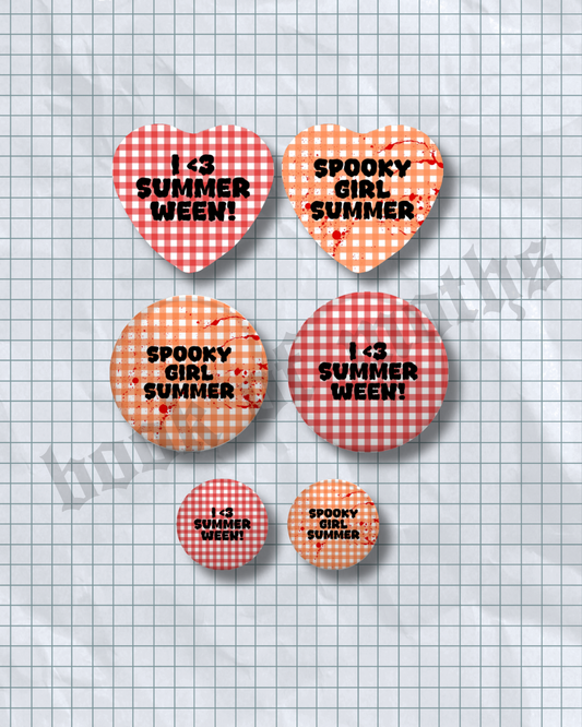 Spooky Girl Summer Pins