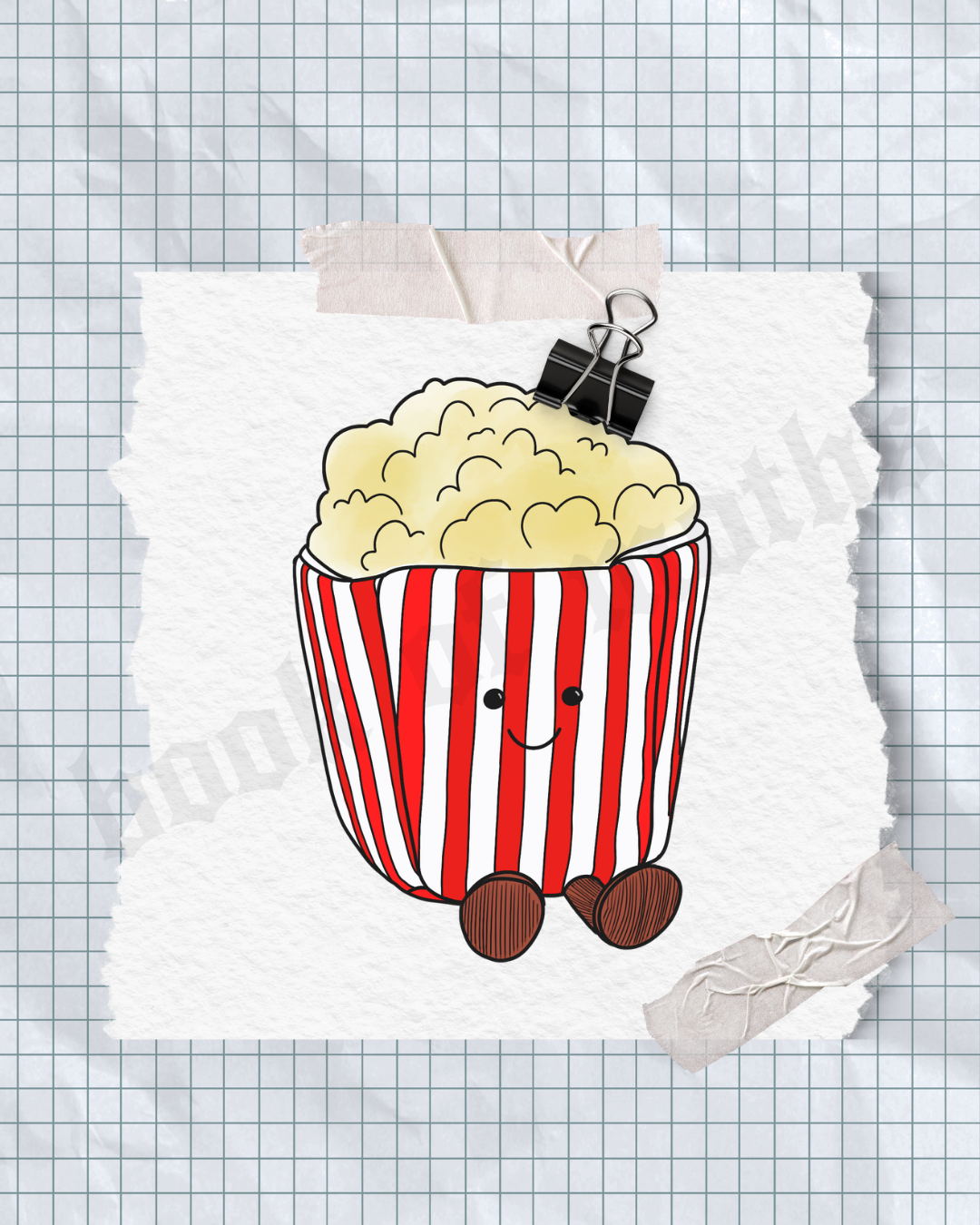 Popcorn Jellycat Glitter Sticker