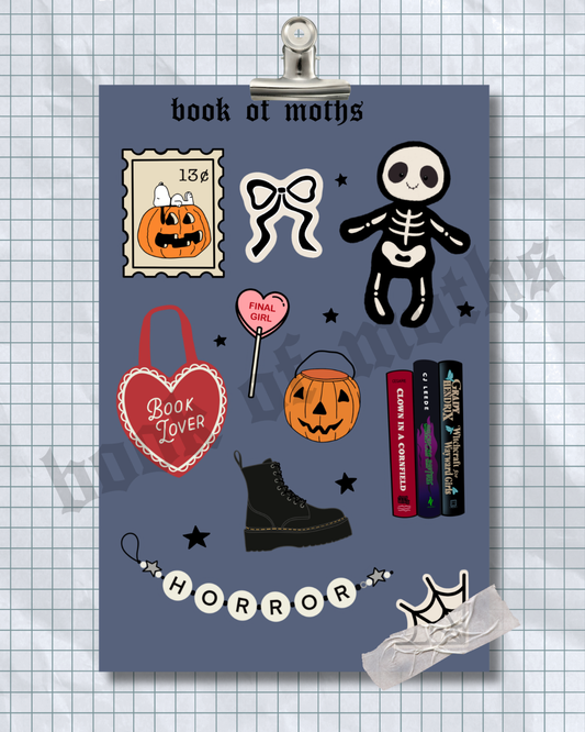 Spooky Reader Sticker Sheet