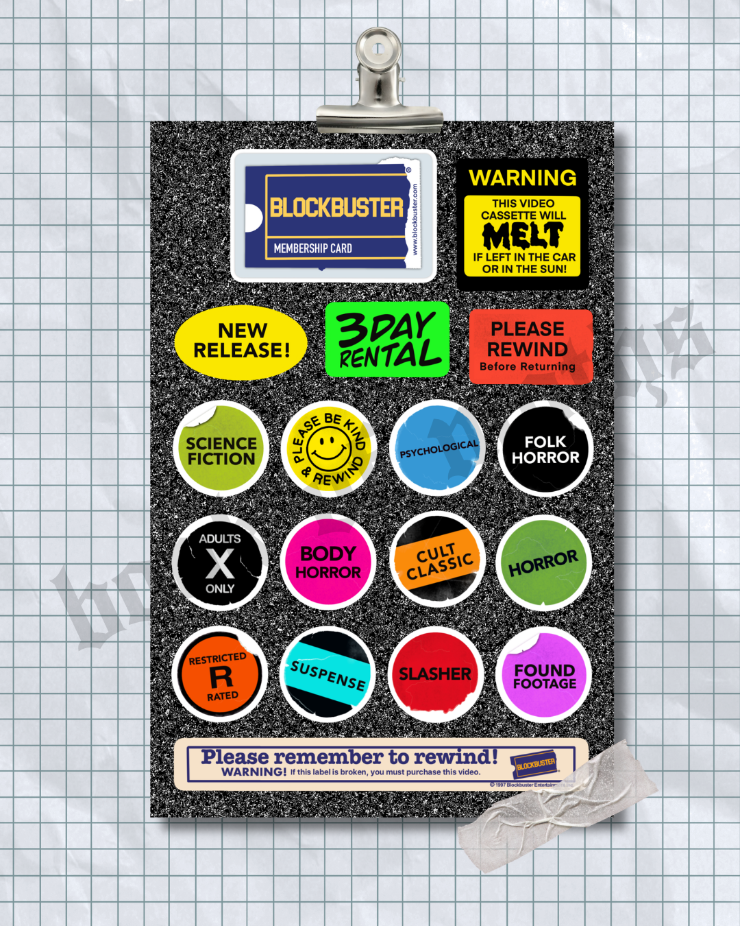 VHS Nostalgia Sticker Sheet