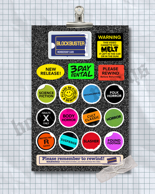 VHS Nostalgia Sticker Sheet