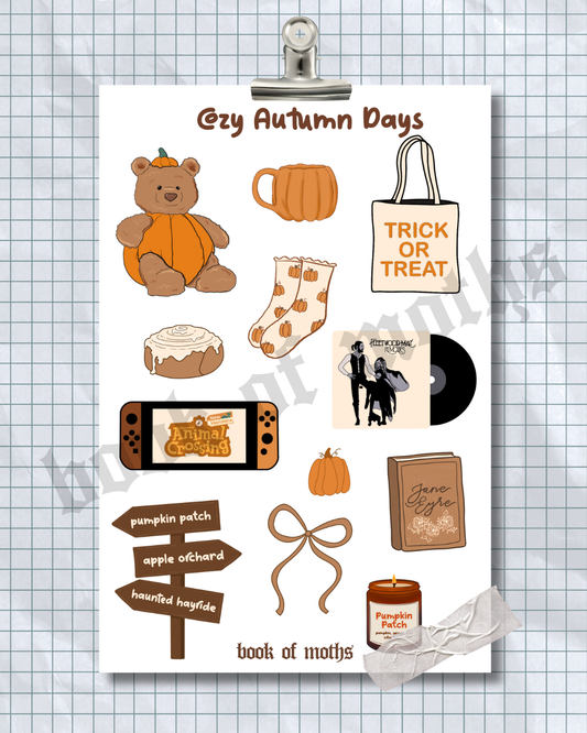 Cozy Autumn Days Sticker Sheet