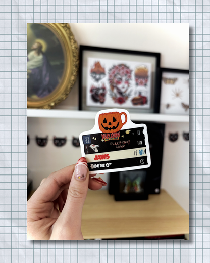 Spooky VHS Stack Sticker