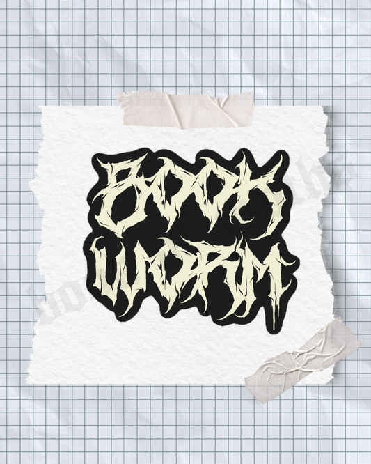 Holographic Book Worm Sticker