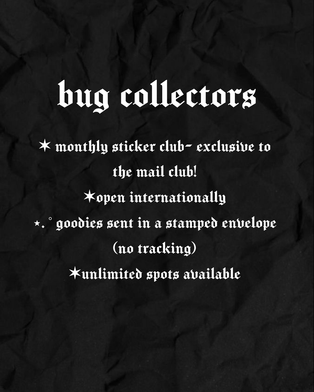 Haunted Moth Sticker Club ~ Bug Collector