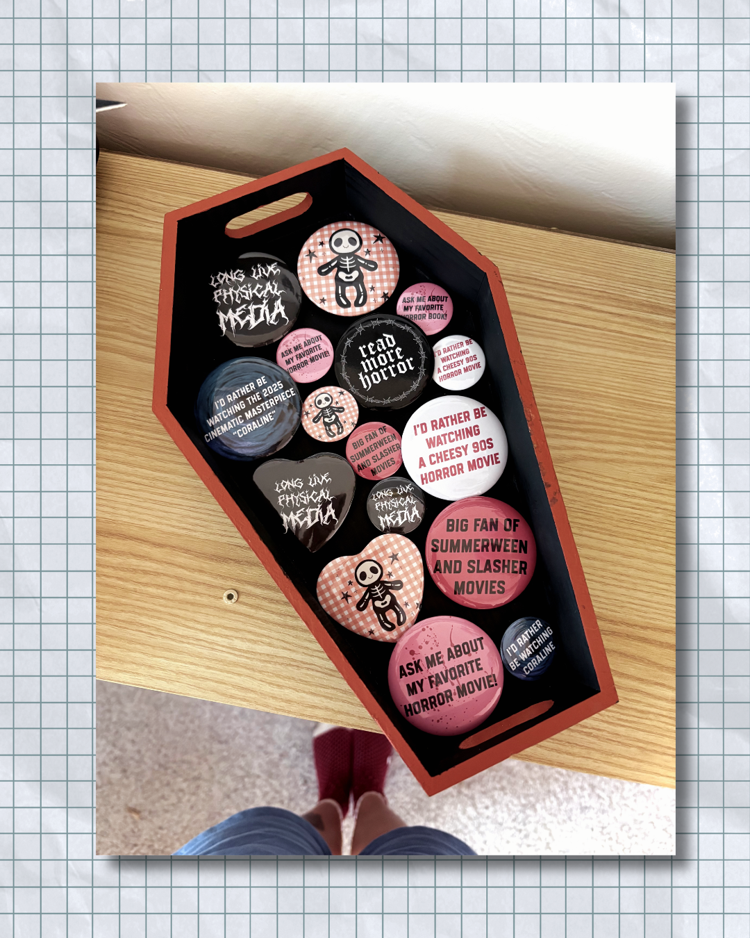 Long Live Physical Media Button Pins