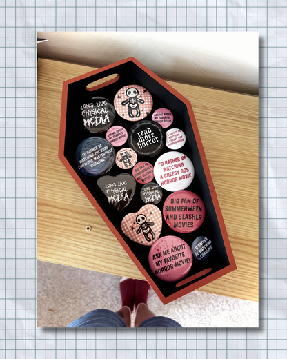 Long Live Physical Media Button Pins