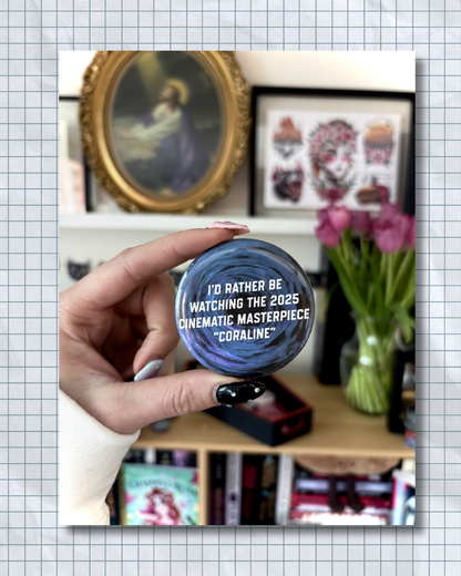 Coraline Button Pin