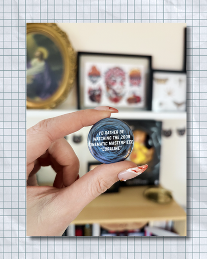 Coraline Button Pin