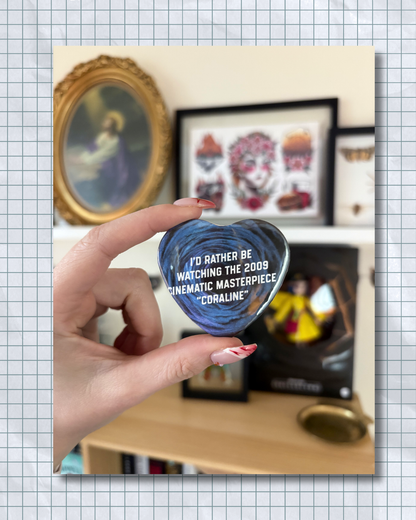 Coraline Button Pin