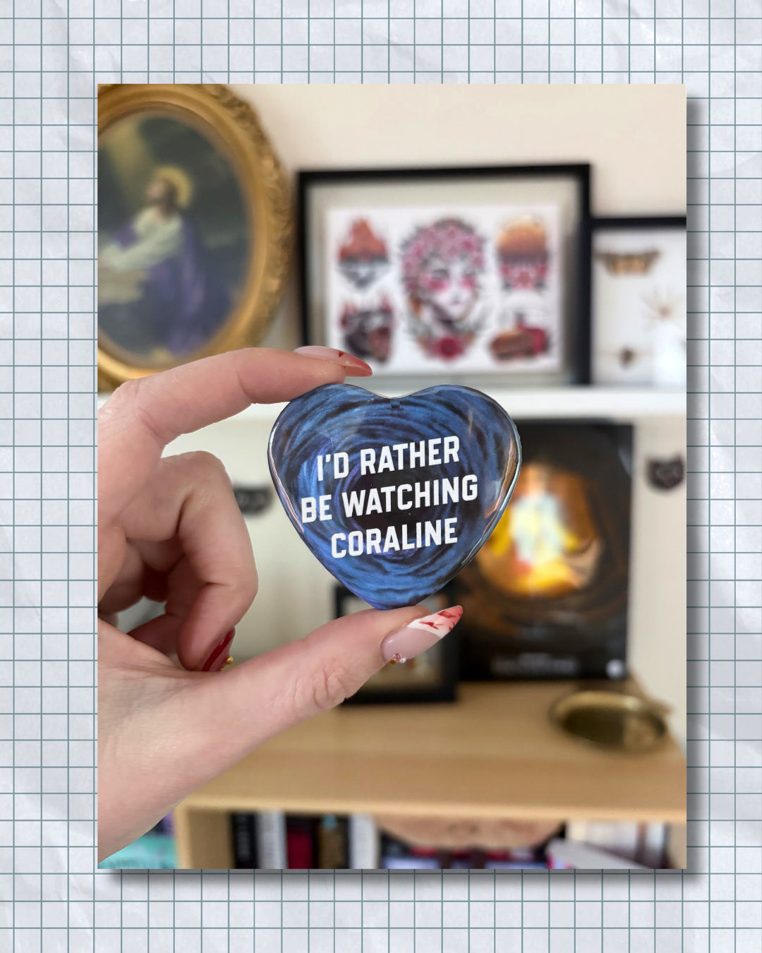Coraline Button Pin