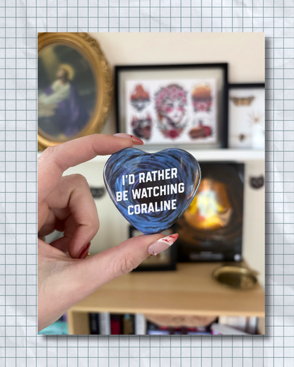 Coraline Button Pin