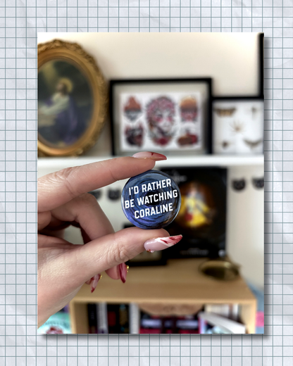 Coraline Button Pin