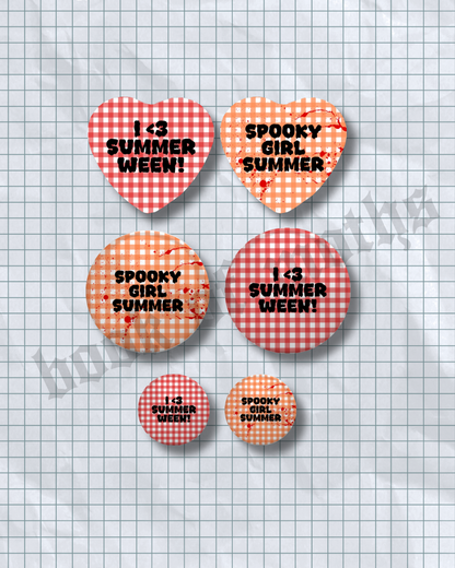Spooky Girl Summer Pins