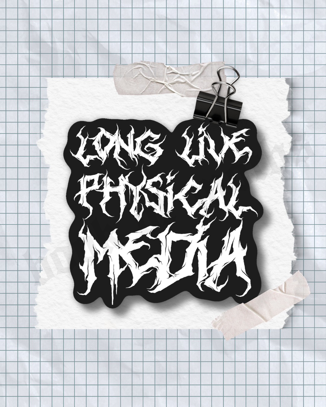 Long Live Physical Media Holographic Sticker