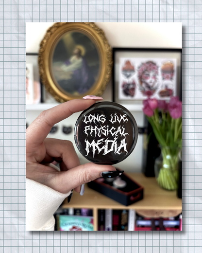 Long Live Physical Media Button Pins