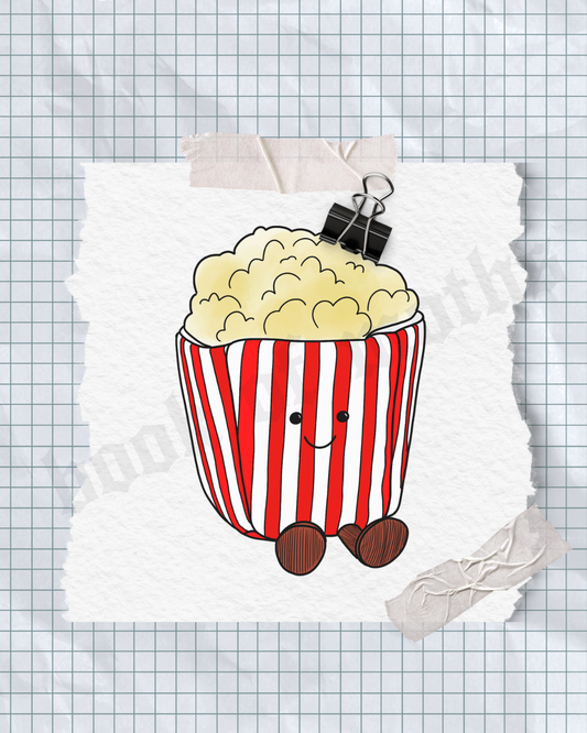 Popcorn Jellycat Glitter Sticker