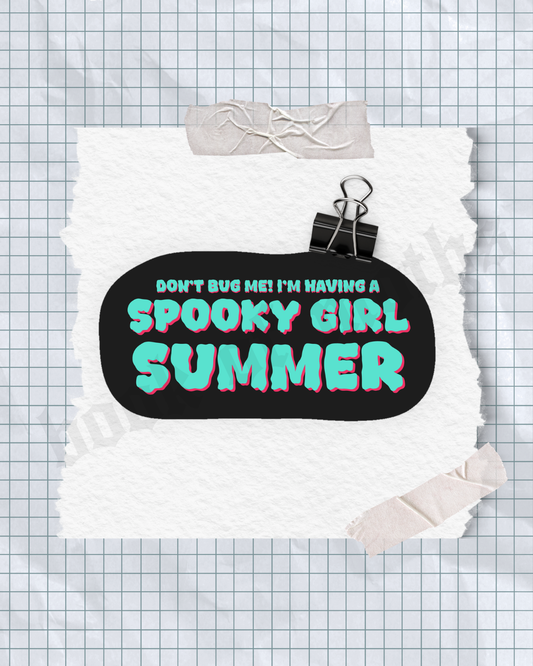 Spooky Girl Summer Sticker