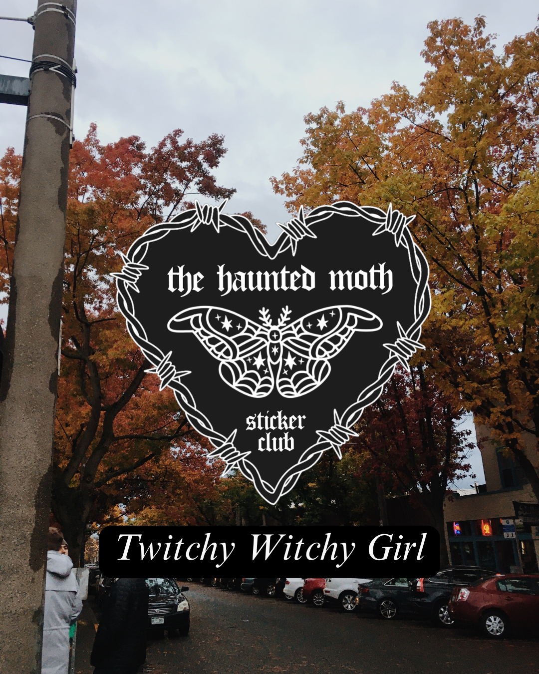 Haunted Moth Sticker Club ~ Twitchy Witchy Girl