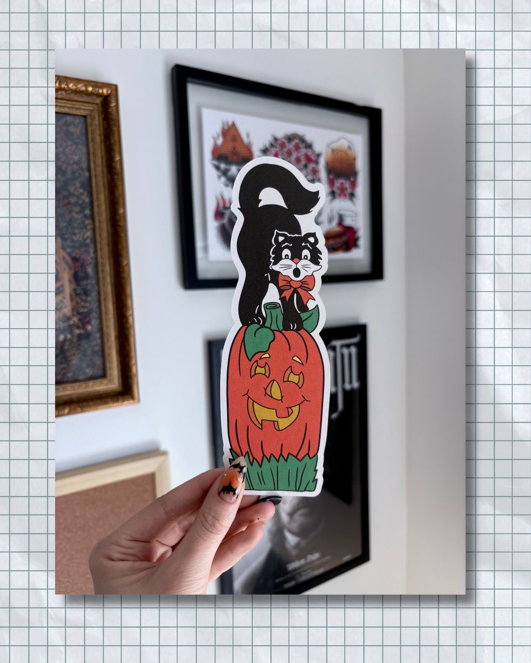 Vintage  Black Cat Bookmark