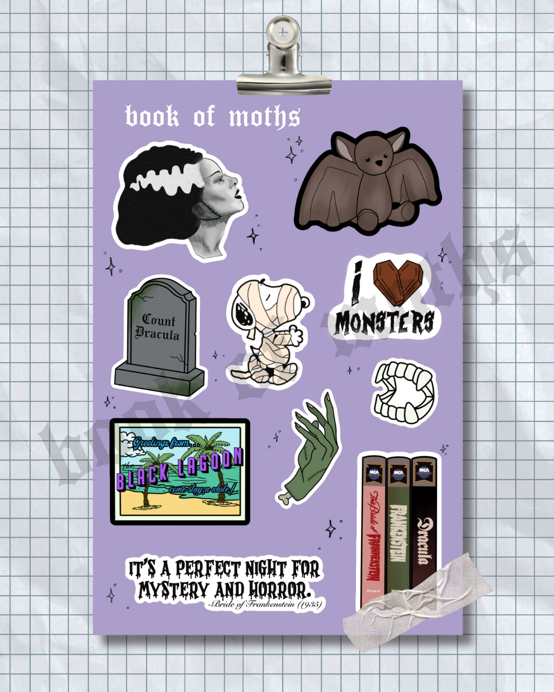Classic Monsters Sticker Sheet