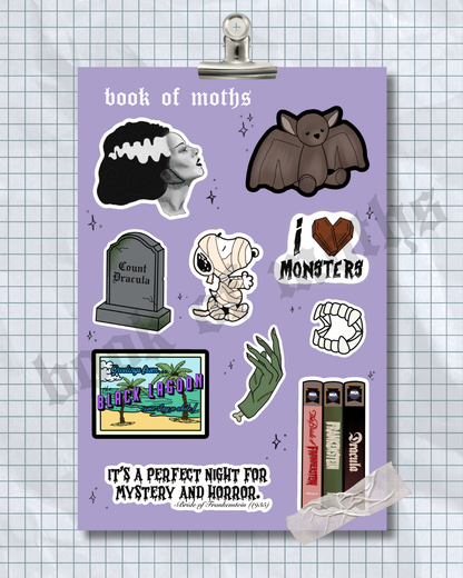 Classic Monsters Sticker Sheet