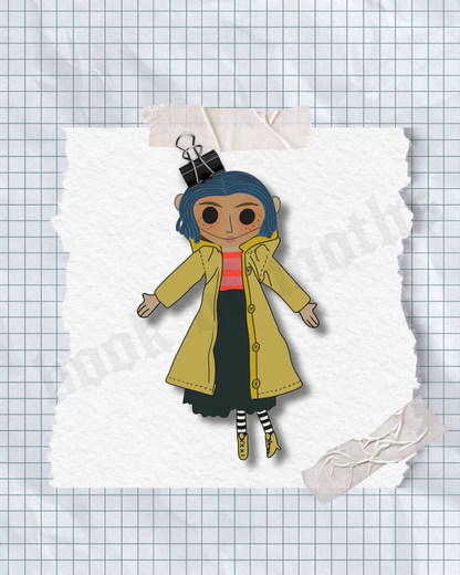 Holographic Coraline Doll Sticker
