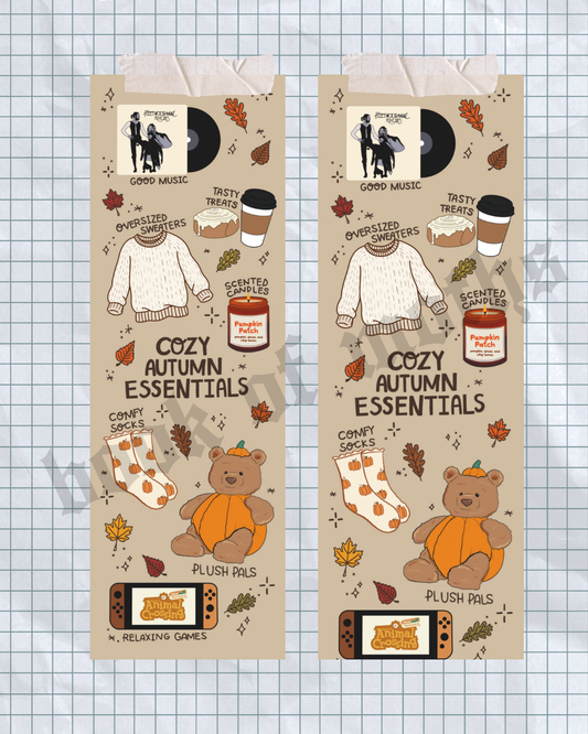 Cozy Autumn Bookmark