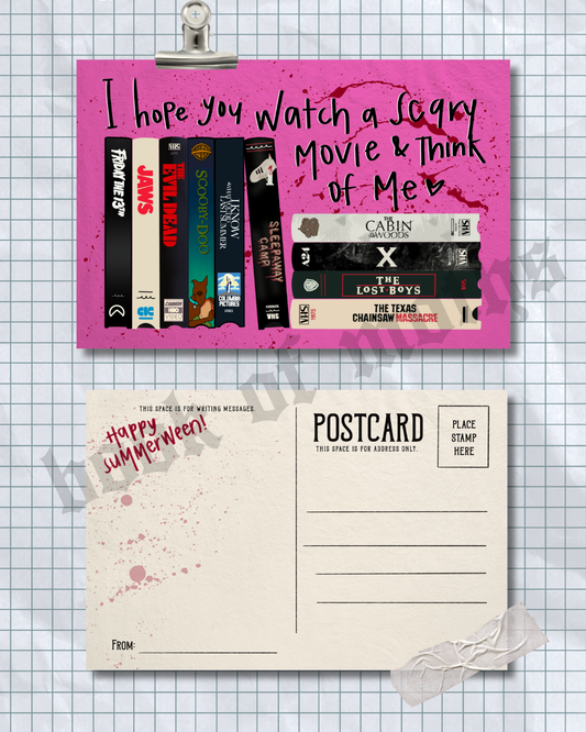 Horror Movie Postcard