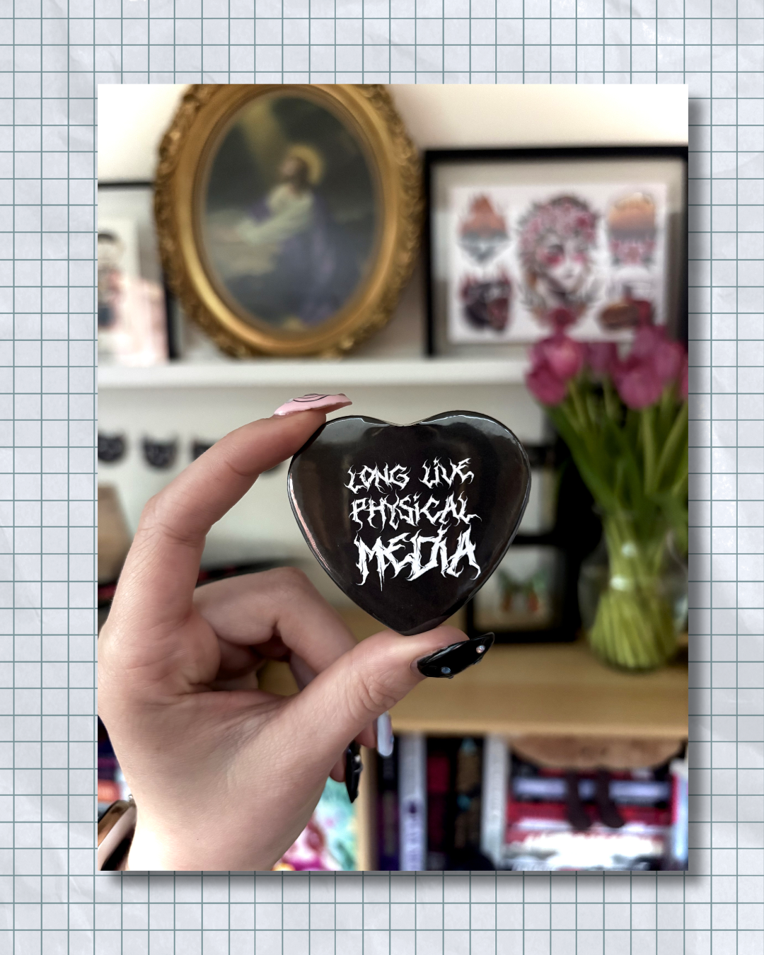 Long Live Physical Media Button Pins