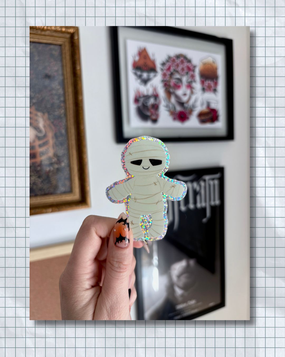 Glitter Mummy Bob Sticker