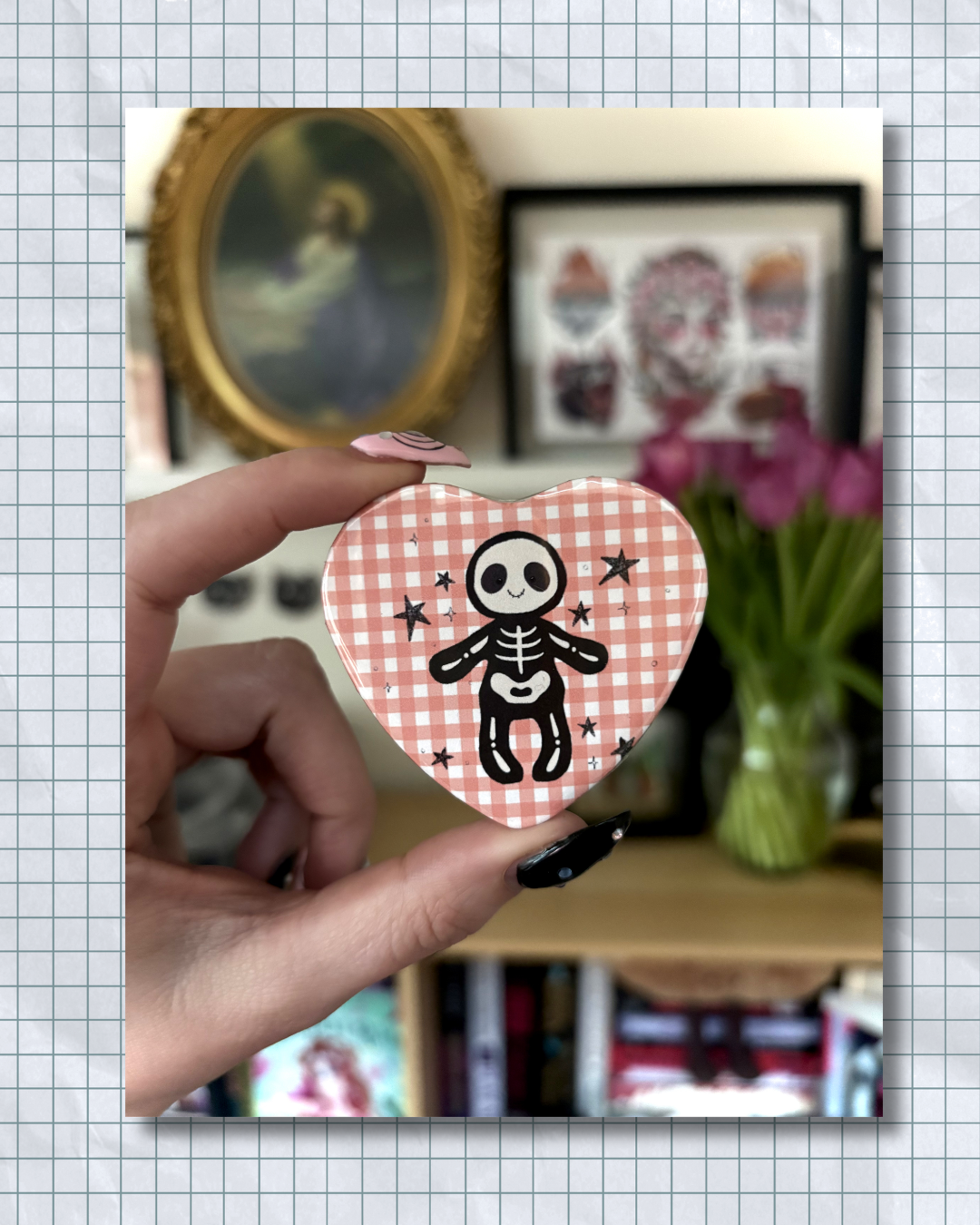 Skeleton Buddy Button Pins