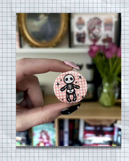 Skeleton Buddy Button Pins